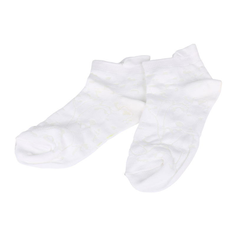 stokin buku lali kasut sneaker berpotongan rendah bermotif bunga nilon microfiber super lembut wanita