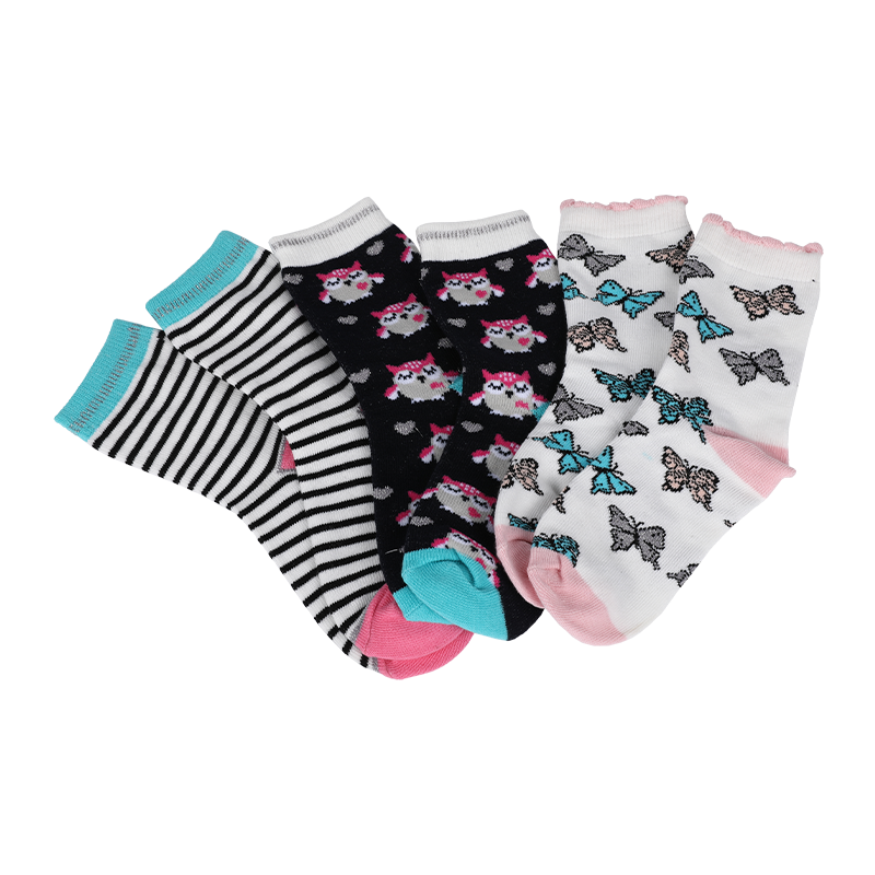 Stokin kebaharuan comel kanak-kanak 0-8 tahun dengan benang bulu dan jacquard halus lurex perak